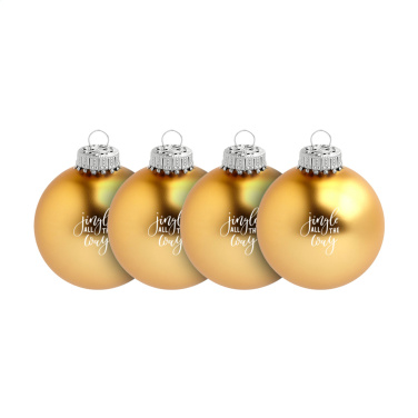 Logo trade promotional item photo of: Christmas Bauble Ø 6 cm - set of 4 - Made in Europe