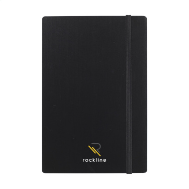 Logo trade promotional items image of: Bamboo Journal Naked Spine Paper Notebook Black A5