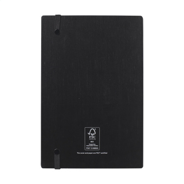 Logotrade promotional products photo of: Bamboo Journal Naked Spine Paper Notebook Black A5