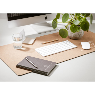 Logo trade business gifts image of: Faro Cork Deskpad