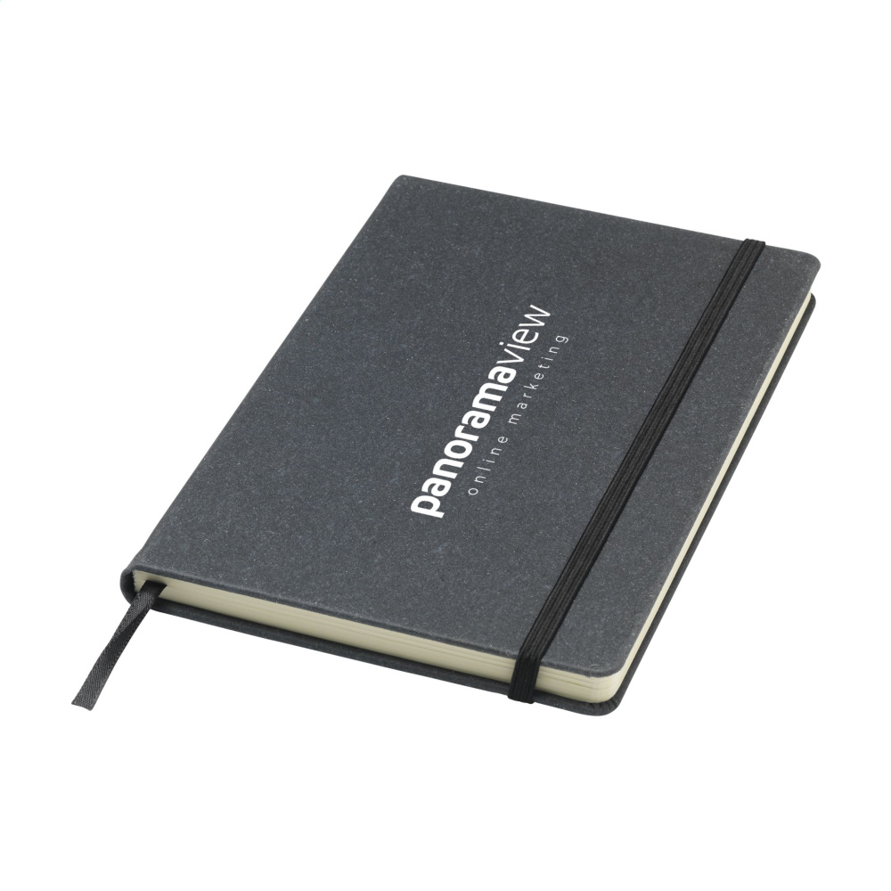 Logotrade promotional merchandise image of: Montana Recycled Leather Paper Notebook A5
