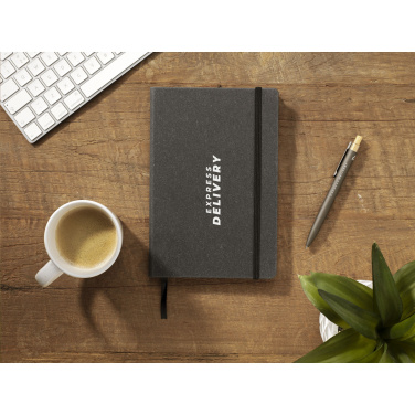Logo trade promotional products picture of: Montana Recycled Leather Paper Notebook A5
