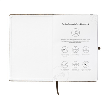 Logotrade business gift image of: CoffeeGround Cork Paper Notebook A5