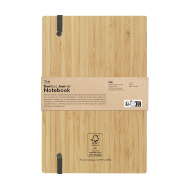 Logotrade promotional merchandise photo of: Bamboo Journal Naked Spine Paper Notebook A5