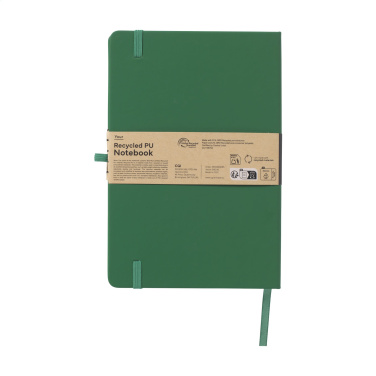 Logo trade promotional giveaways image of: Recycled GRS PU Paper Notebook A5
