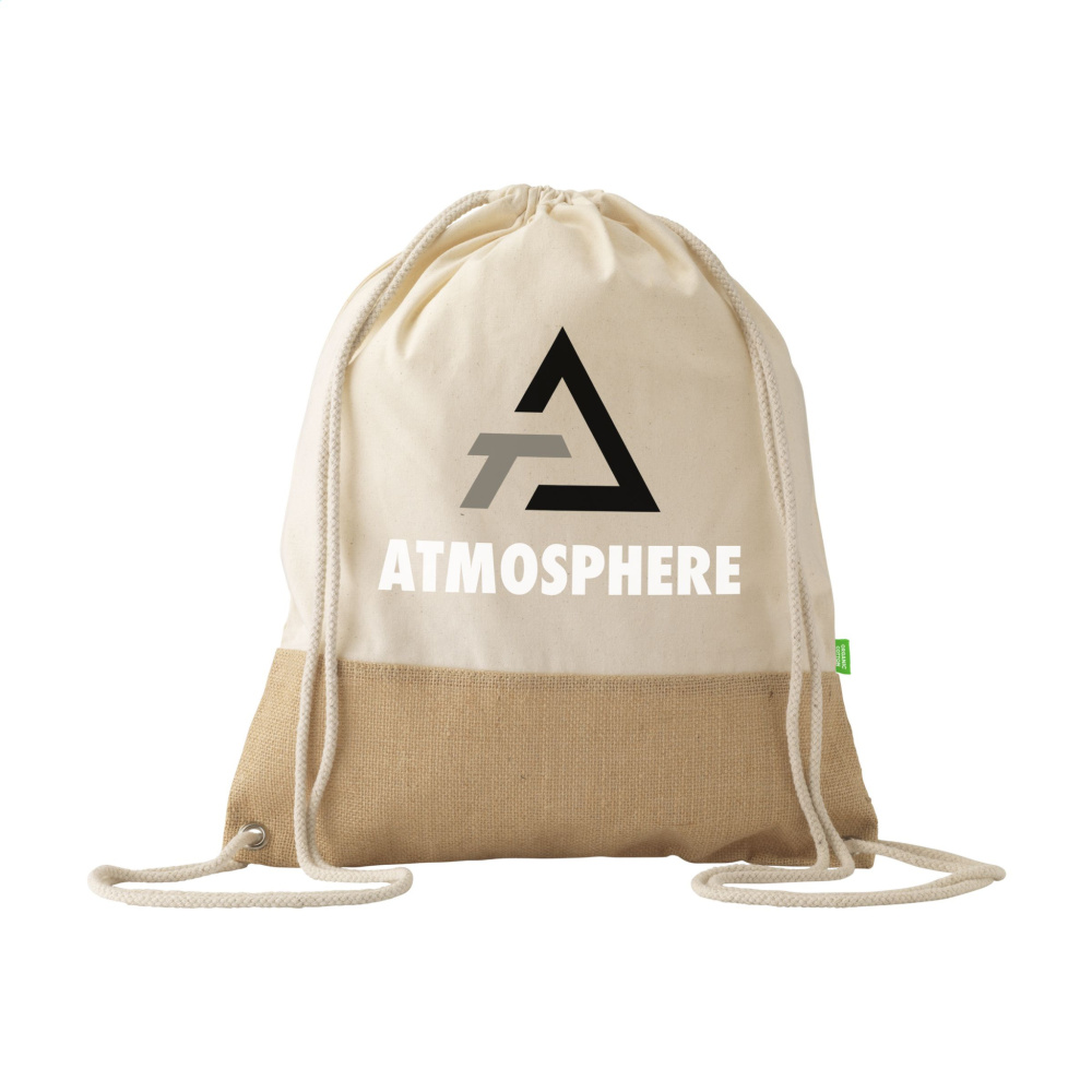 Logo trade promotional items picture of: Combi Organic Backpack (160 g/m²)