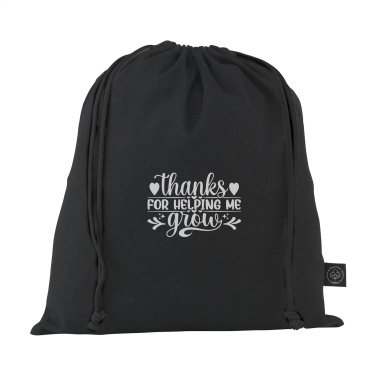 Logo trade promotional products image of: Gift Pouch GRS Recycled Cotton (150 g/m²) M