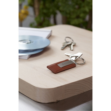 Logo trade corporate gift photo of: LeatherKey keyring