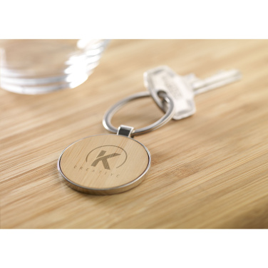 Logotrade promotional merchandise photo of: Bamboo Key Circle keyring