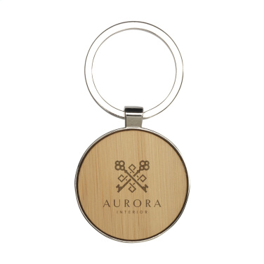 Logotrade business gift image of: Bamboo Key Circle keyring