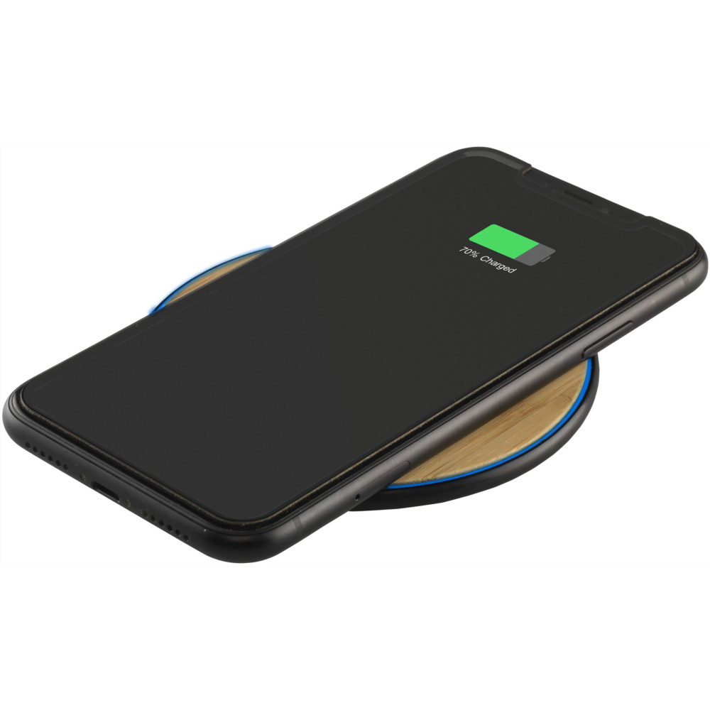 Logo trade business gift photo of: Bamboo 10W Wireless Charger wireless fast charger