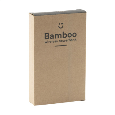 Logotrade business gift image of: Bamboo 8000 Wireless Powerbank wireless charger