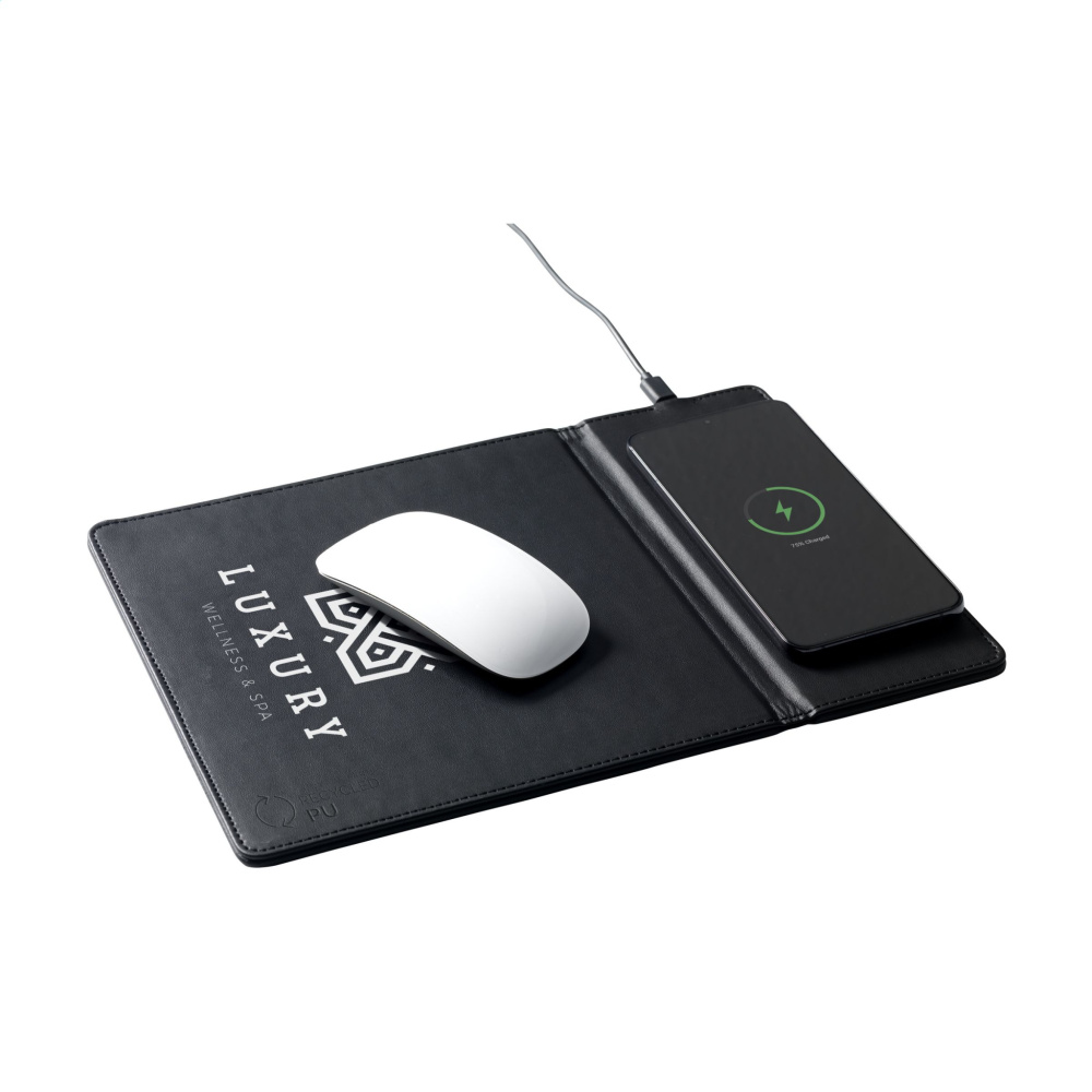 Logotrade advertising product image of: RCS Recycled Wireless Charging Mousepad