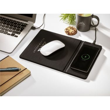Logo trade promotional merchandise picture of: RCS Recycled Wireless Charging Mousepad