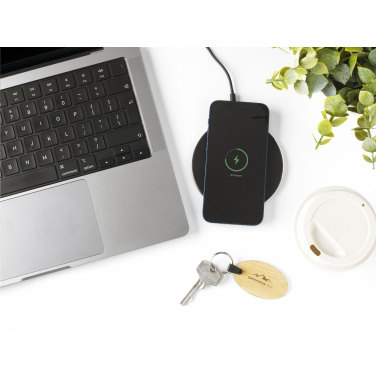 Logo trade promotional merchandise image of: Tecco GRS Recycled Alu 15W Wireless Charger