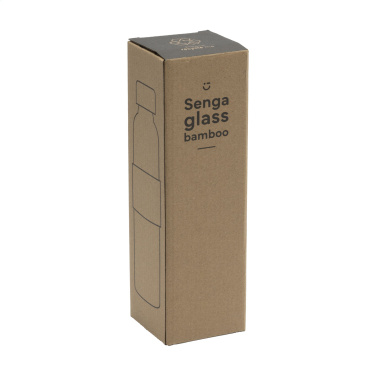 Logotrade promotional gift image of: Senga Glass Bamboo 500 ml drinking bottle