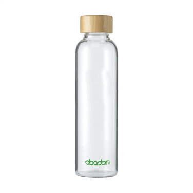Logo trade promotional merchandise picture of: Senga Glass Bamboo 500 ml drinking bottle