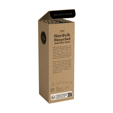 Logotrade business gift image of: Nordvik RCS Recycled Steel 500 ml drinking bottle