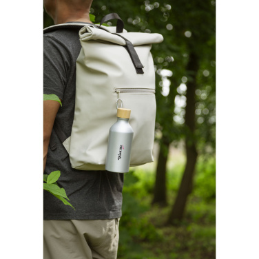 Logotrade promotional giveaway image of: AluBamboo GRS Recycled Alu 500 ml water bottle