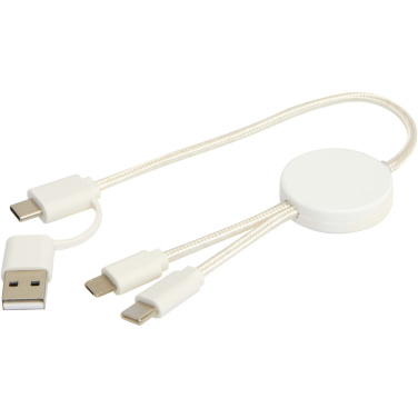 Logotrade promotional products photo of: Citala 5-in-1 recycled plastic 30 cm data sync and 27W fast charge cable