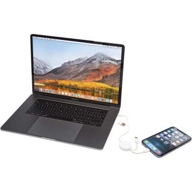 Logotrade promotional product image of: Citala 5-in-1 recycled plastic 30 cm data sync and 27W fast charge cable