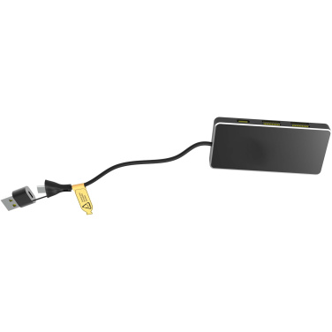 Logo trade corporate gift photo of: SCX.design H20 8-in-1 USB hub with dual input and 6-ports