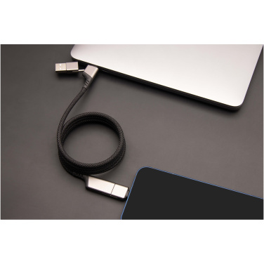 Logo trade promotional giveaway photo of: SCX.design C52 100W 4-in-1 rPET magnetic ultra fast charging cable 