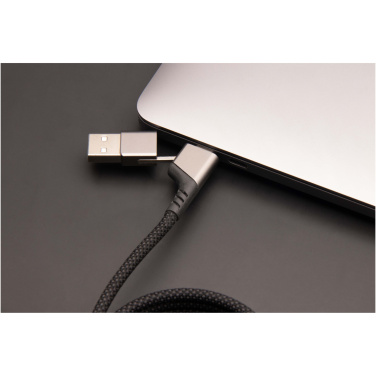 Logotrade corporate gift image of: SCX.design C52 100W 4-in-1 rPET magnetic ultra fast charging cable 