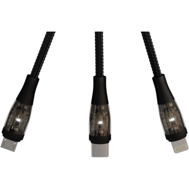 Logo trade promotional item photo of: SCX.design C50 5-in-1 fast charging 100W/5A cable with digital display