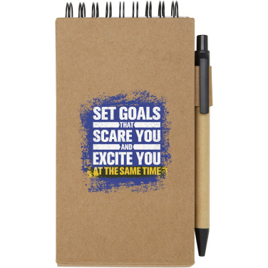 Logo trade promotional items image of: Flipper sticky notepad with ballpoint pen (black ink)