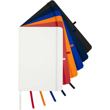 Logo trade corporate gifts image of: Teak A5 recycled hard cover notebook with lined pages