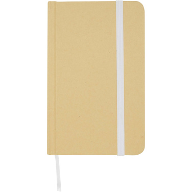 Logo trade promotional merchandise picture of: Reed A6 recycled hard cover notebook with plain pages