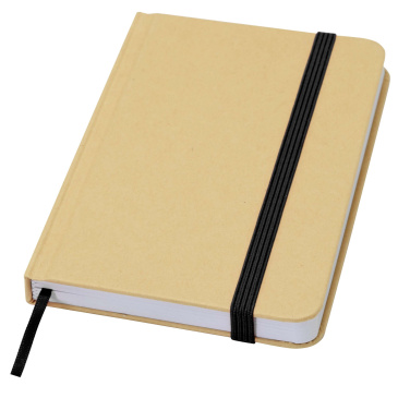 Logo trade promotional products image of: Reed A6 recycled hard cover notebook with plain pages