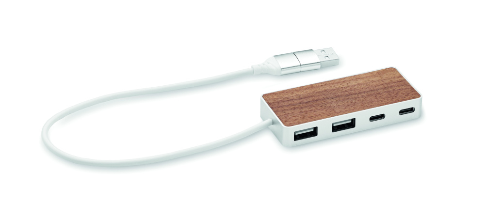 Logo trade corporate gift photo of: USB hub 4 ports 27,5 cm