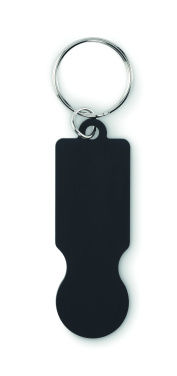 Logo trade promotional items image of: Key ring with trolley token