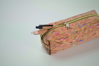 Logo trade promotional merchandise image of: Coloured cork pencil case