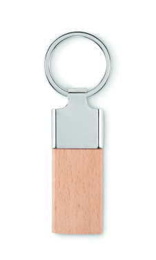 Logotrade promotional product picture of: Key ring with rubber wood