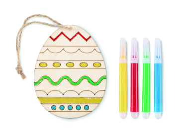 Logotrade corporate gifts photo of: Wooden egg painting set