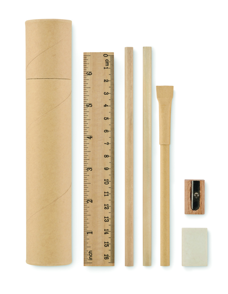 Logo trade promotional gift photo of: Paper tube stationery set