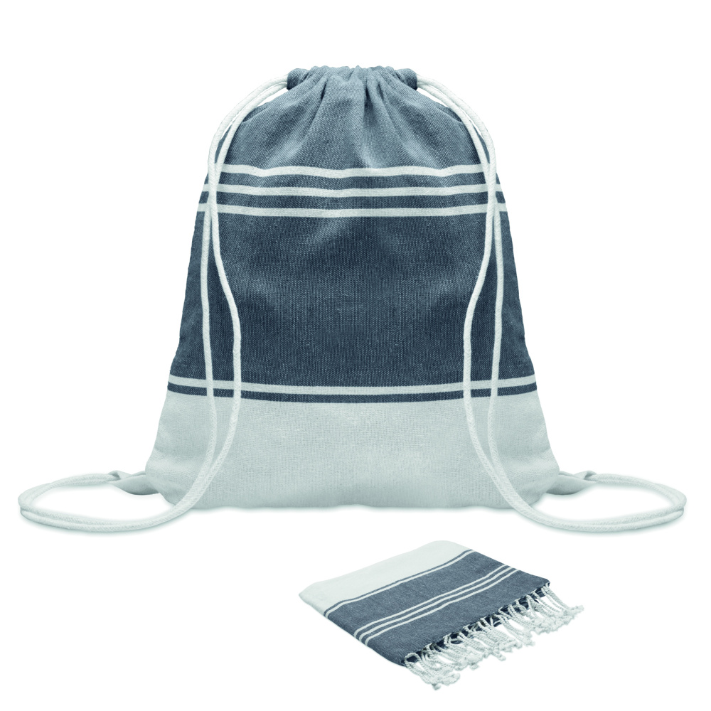 Logotrade business gift image of: Hammam towel drawstring set