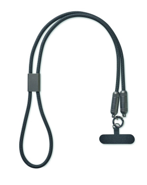 Logo trade advertising product photo of: 60W phone holder lanyard cable
