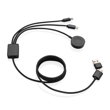Logotrade promotional products photo of: Terra RCS rPET 6-in-1 charging cable with watch charger