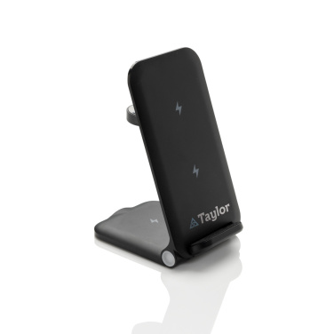 Logo trade corporate gift photo of: Powerpal 3 in 1 RCS recycled plastic 15W charger