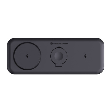 Logo trade promotional items image of: Urban Vitamin Torrance 3 in 1 magnetic 15W charger