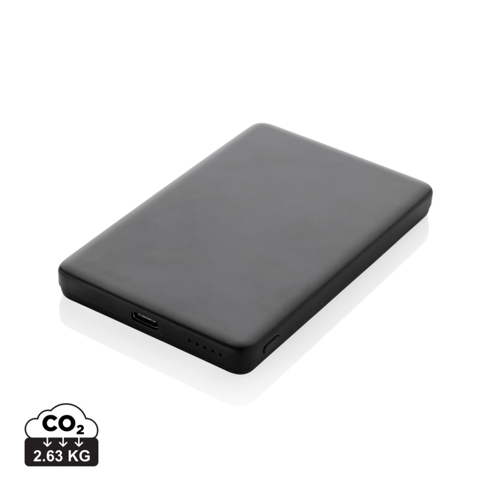 Logo trade advertising product photo of: Orion RCS recycled aluminum 5000 mah 5W magnetic powerbank