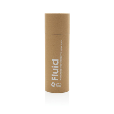 Logotrade advertising product image of: Fluid RCS certified recycled steel water bottle 600ml