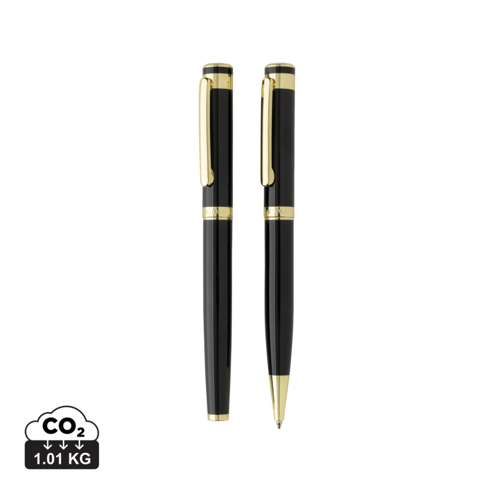 Logotrade business gifts photo of: Swiss Peak Luca RCS recycled brass deluxe pen set