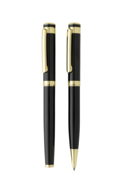 Logotrade promotional merchandise image of: Swiss Peak Luca RCS recycled brass deluxe pen set