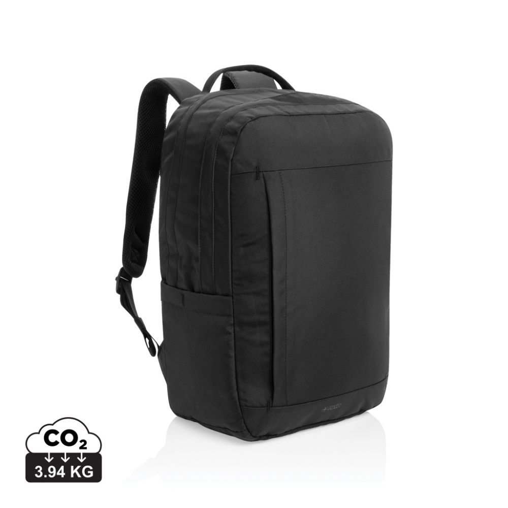 Logo trade corporate gifts picture of: SP Aware™ RPET Edin 100% recycled 15.6 inch laptop backpack