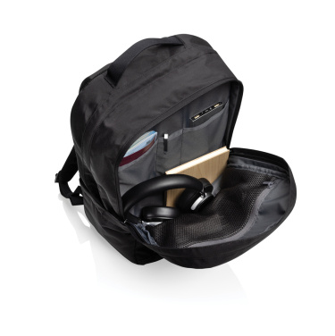 Logo trade promotional item photo of: SP Aware™ RPET Edin 100% recycled 15.6 inch laptop backpack